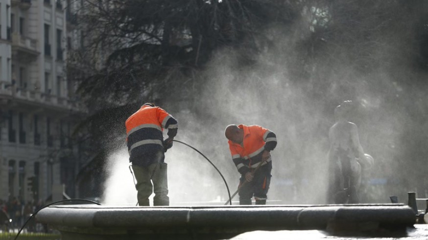 trabajadores de la limpieza