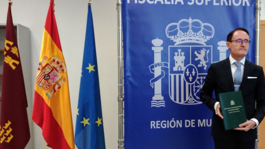 Fiscal Superior de Murcia, Díaz Manzanera, en la presentación de la Memoria Anual de la Fiscalía