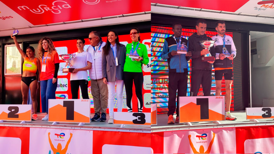 Soud Kamboucha y Abdellah Taghrafet se coronan como vencedores de la Maratón de Murcia