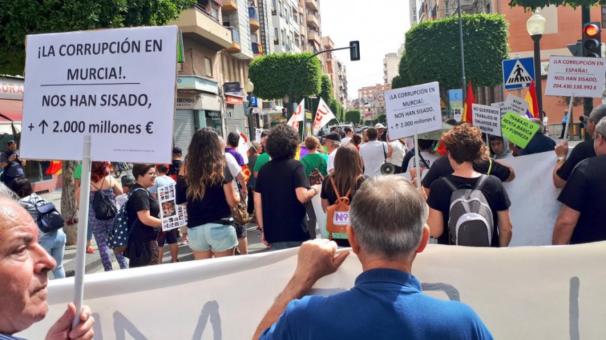 Manifestación en Alcantarilla de las "Marchas por la Dignidad"
