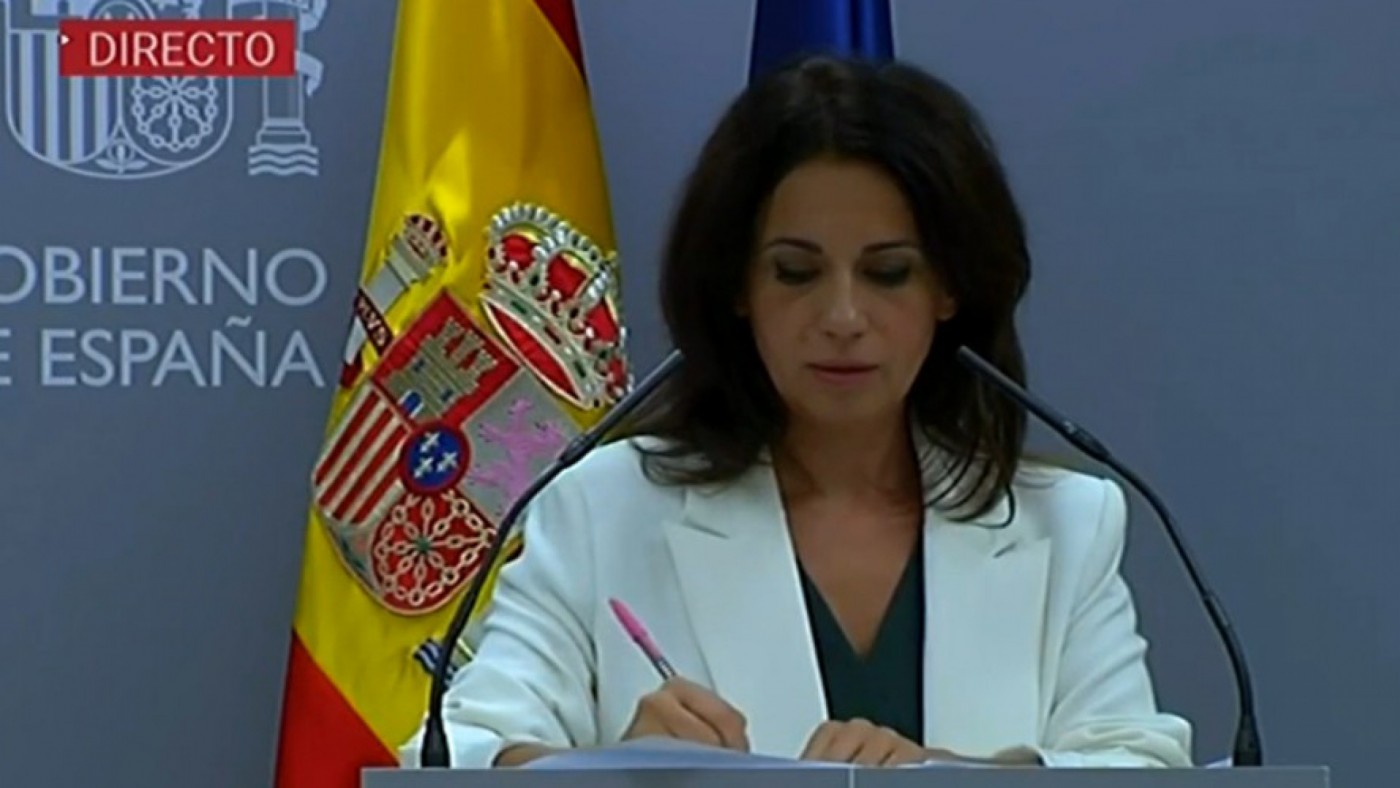 Silvia Calzón durante la comparecencia del Ministerio de Sanidad. 24 HORAS