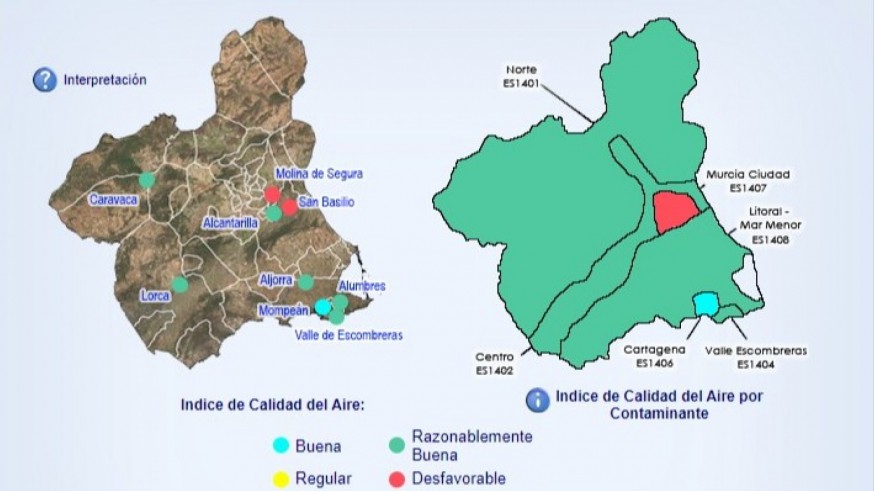 Desactivado el Nivel 1 del protocolo de calidad del aire en Murcia
