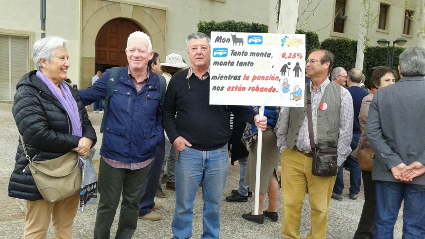 Protesta de los pensionistas en San Esteban