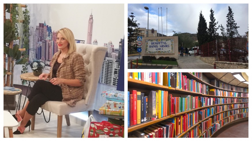 Ángela Ponce, periodista de Comarcal Televisión nos presenta idea de crear una biblioteca en el Hospital Rafael Méndez de Lorca 