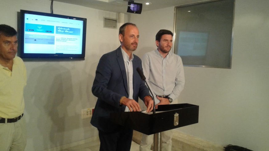 Javier Celdrán y el director general del Mar Menor