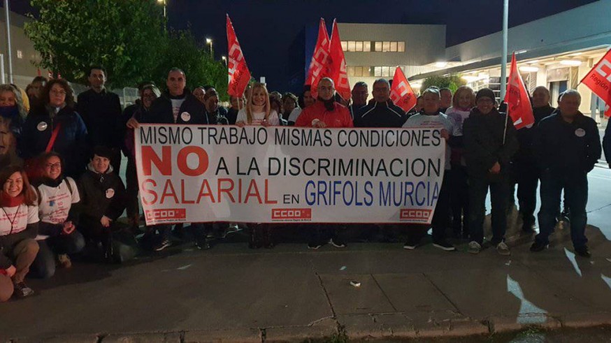 Protesta de los trabajadores de Grifols
