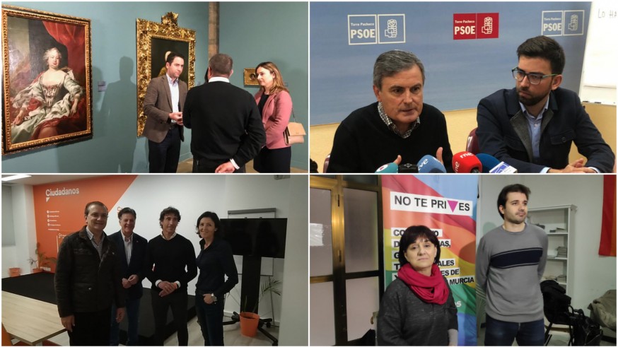 Actos de campaña de los candidatos por la Región de PP, PSOE, Cs y Unidas Podemos. ORM
