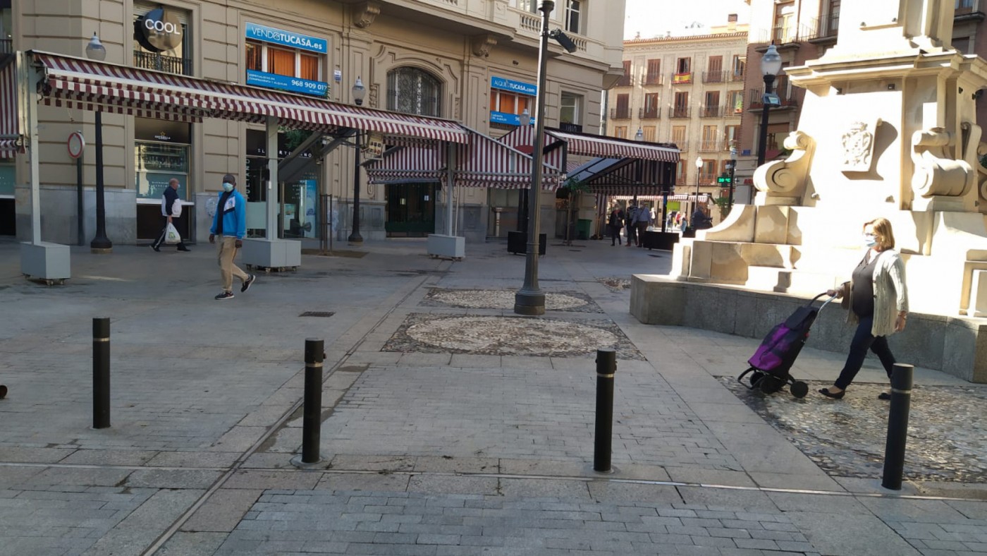 Imagen de la plaza Santa Catalina en Murcia. Foto: José Antonio Martínez