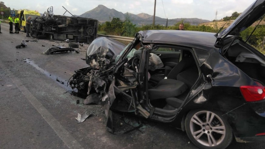 Imagen de los vehículos accidentados. Fuente: 112