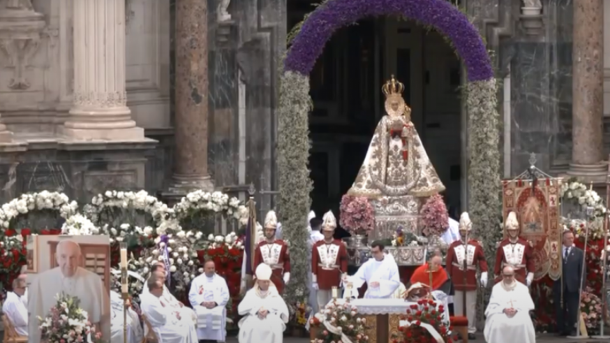 Una gran imagen de Francisco I presidirá la misa huertana del Bando de la Huerta