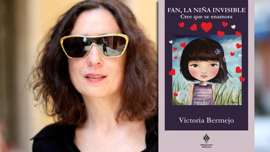 Victoria Bermejo y portada de Fan, la niña invisible cree que se enamora