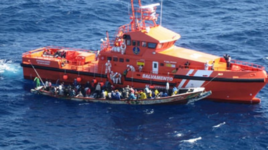 Una embarcación de rescate. SALVAMENTO MARITIMO.