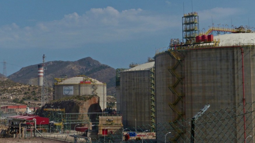 La planta de Enagás en el Valle de Escombreras está al 82 por ciento de su capacidad