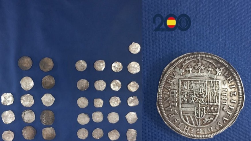 Recuperadas 59 monedas de plata de los siglos XVI y XVII 
