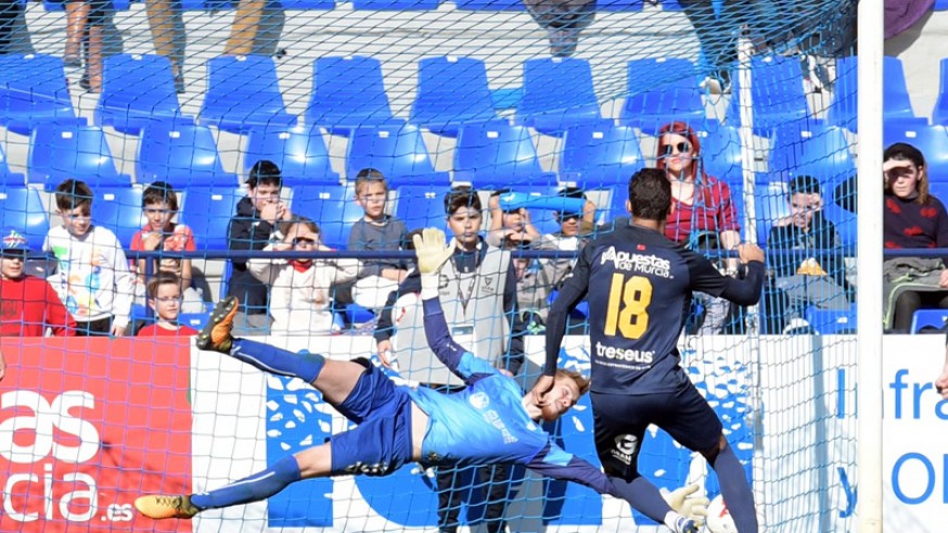 Jaume Valens fue el héroe del 0-1 del Jumilla en La Condomina
