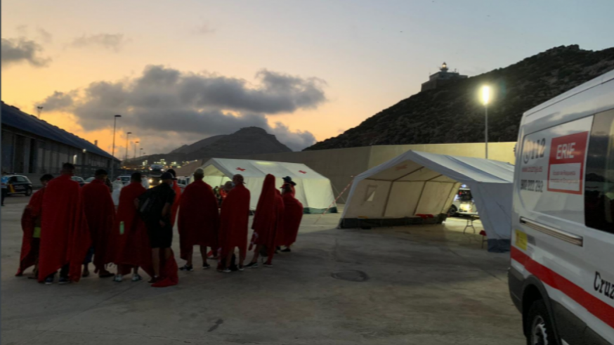 Dispositivo de Cruz Roja en el Puerto de Cartagena el pasado julio