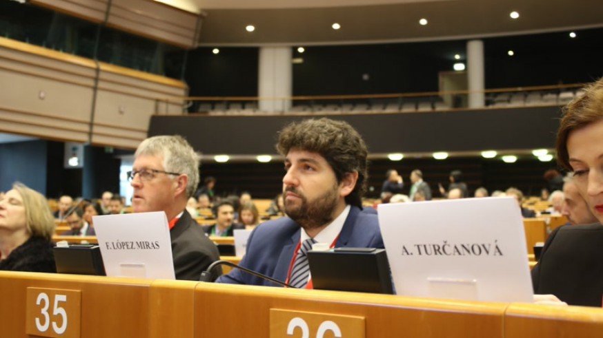 López Miras en el Parlamento Europeo