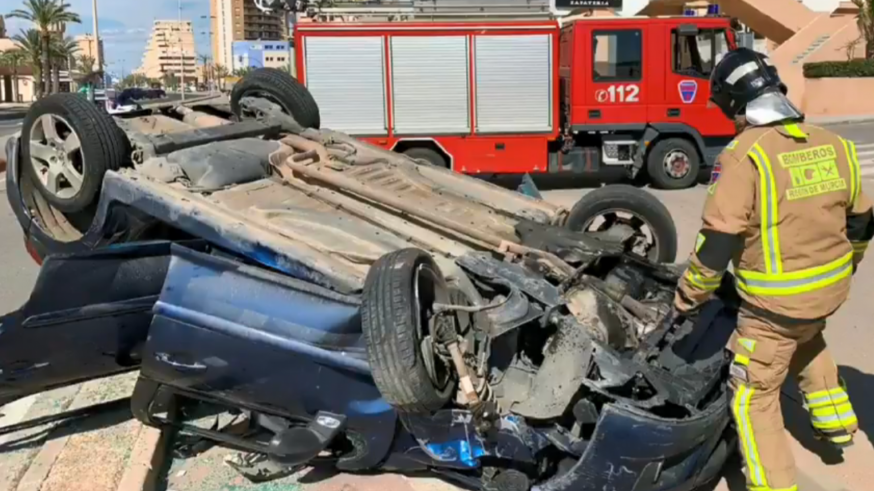 Accidente en la Gran Vía de la Manga. Centro Emergencias 112