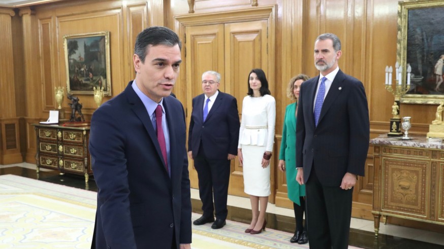 Sánchez promete su cargo de presidente del Gobierno ante el Rey