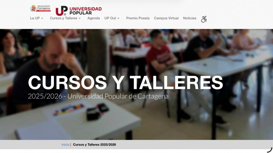 La Universidad Popular de Cartagena ofrece 38 cursos hasta el próximo mes de junio