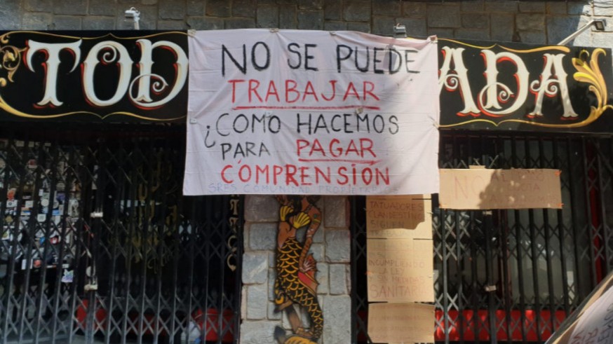 Negocio cerrado por la crisis del coronavirus