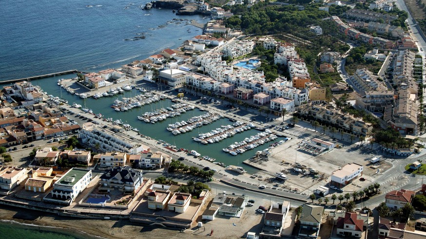 Imagen aérea del puerto de Cabo de Palos