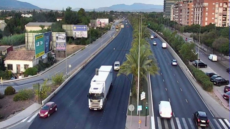 Comienza el asfaltado de 3 kilómetros de Ronda Sur y avenida de Los Dolores en Murcia