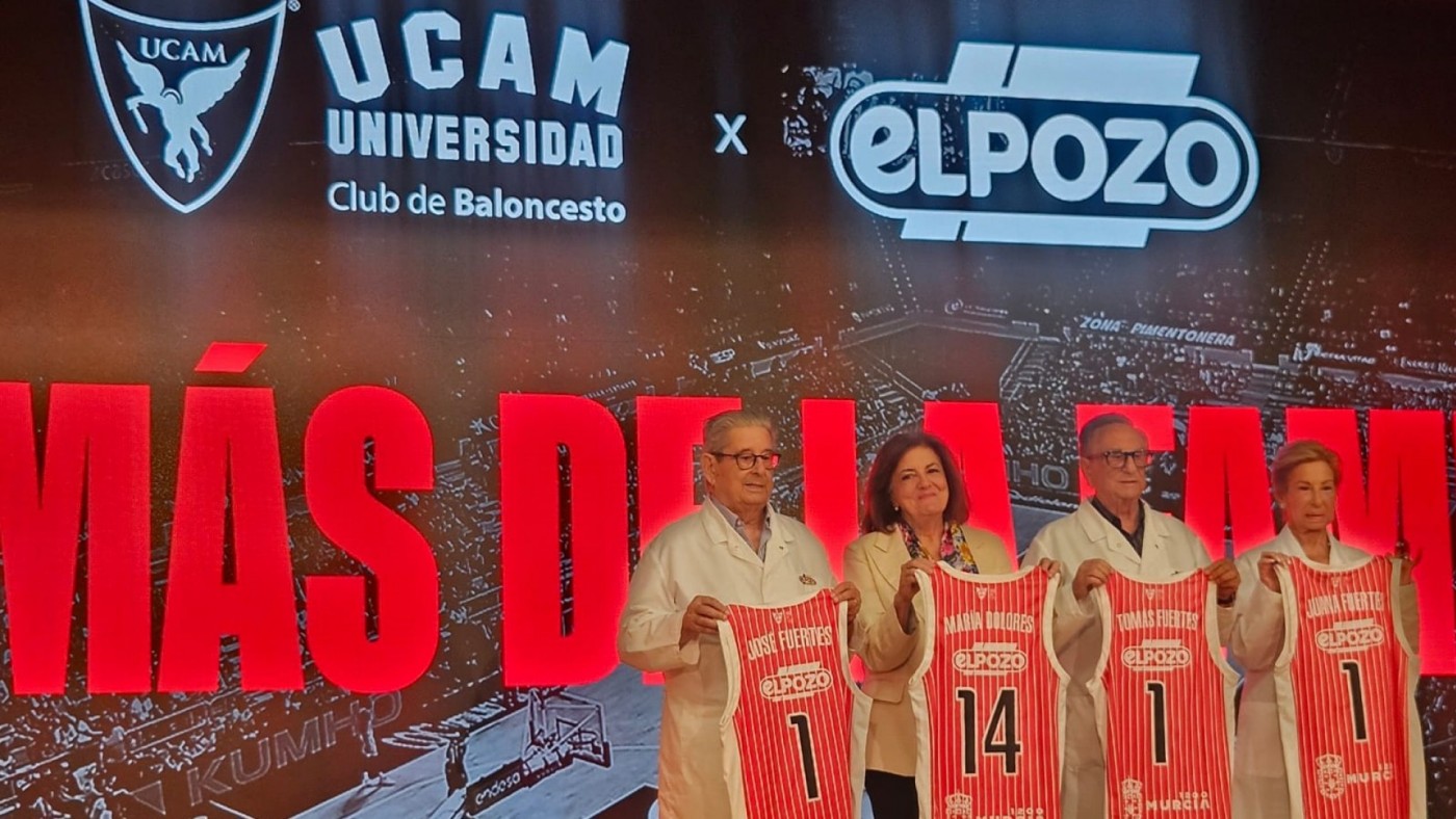 ElPozo aparecerá esta temporada en la camiseta del UCAM Murcia, justo encima del dorsal