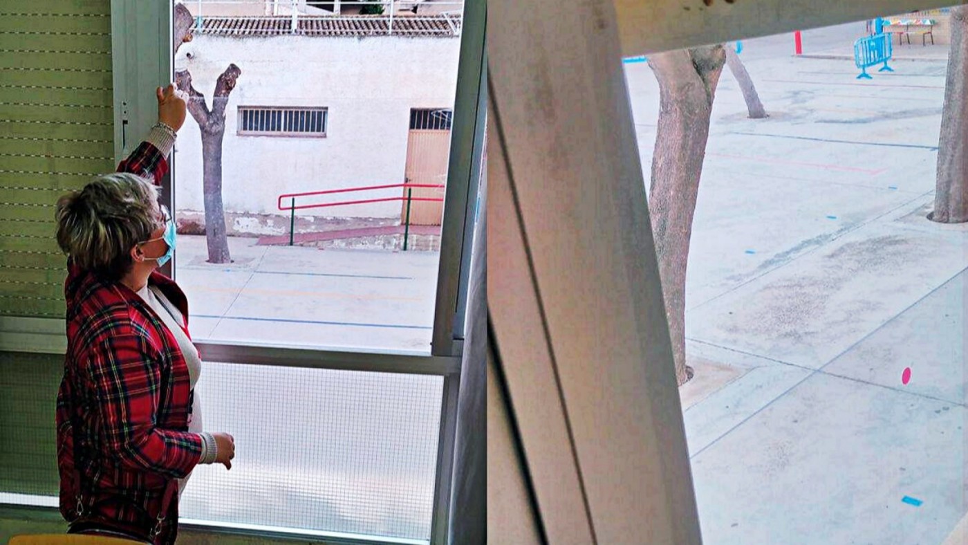 Pliego y Campos del Río colocan aislamiento en las ventanas de los colegios 