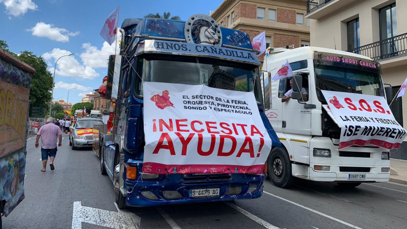 Manifestación de feriantes en Murcia. ORM