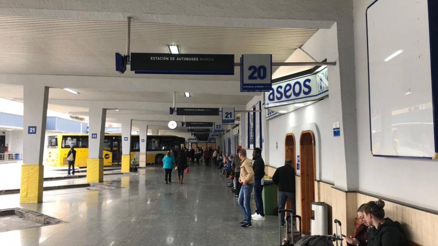 Estación de Autobuses de San Andrés en Murcia, esta mañana