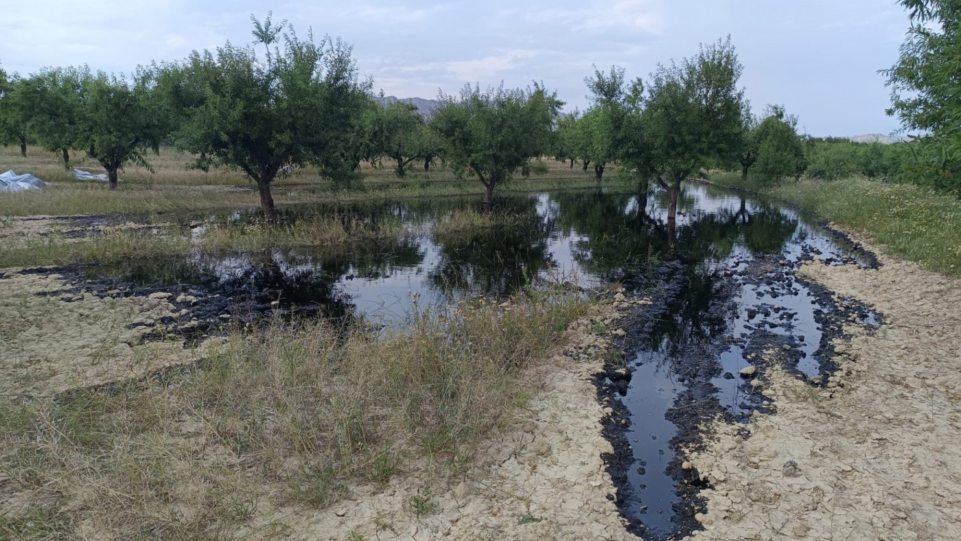 El SEPRONA investiga la fuga de petróleo a pocos kilómetros del cauce del Río Quípar y en una zona de acumulación subterránea de aguas
