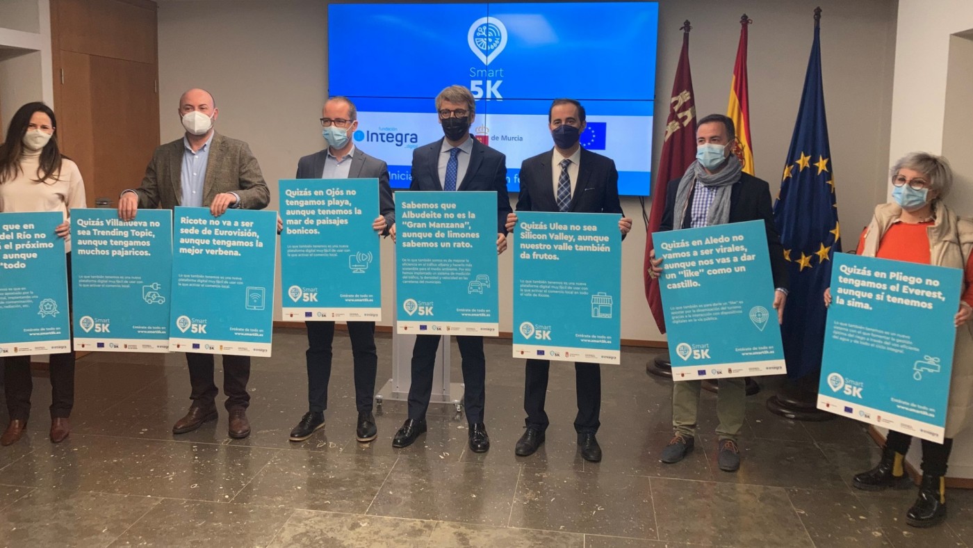 Los ocho municipios con menor población de la Región de Murcia reciben una inversión de 350.000 euros para impulsar la digitalización