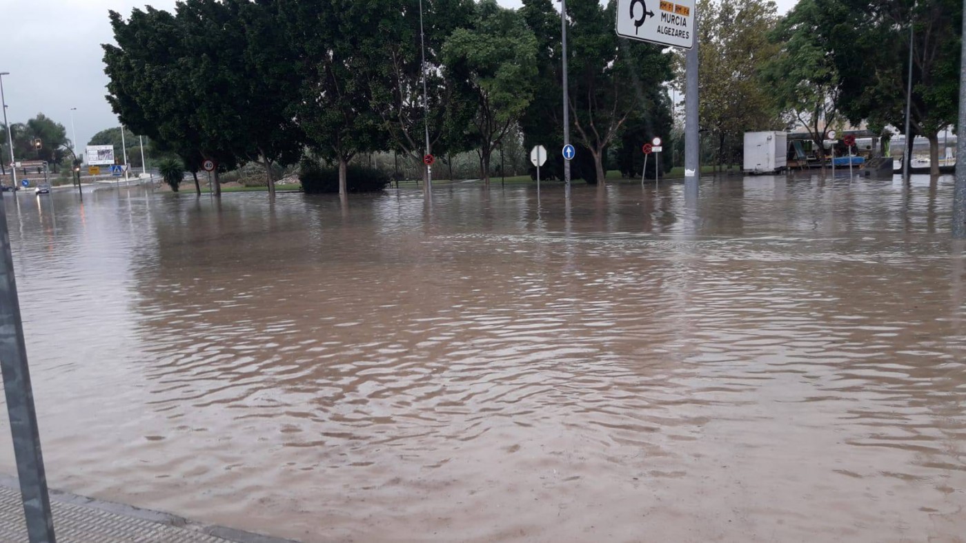 Lluvias en La Alberca (Murcia) este domingo