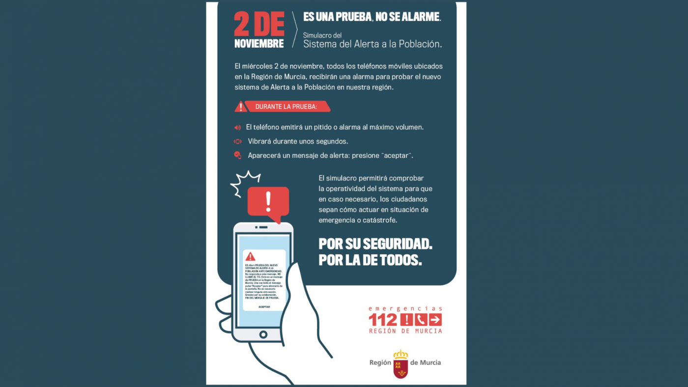 El 112 enviará mensajes este miércoles para probar el nuevo sistema de alertas públicas de emergencias