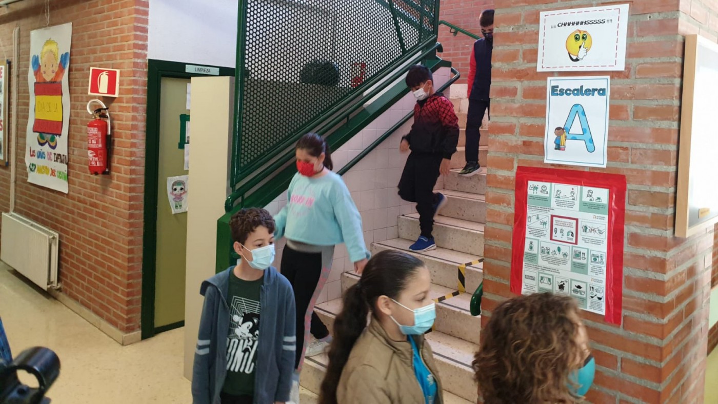 Alumnos en un centro educativo en Murcia.