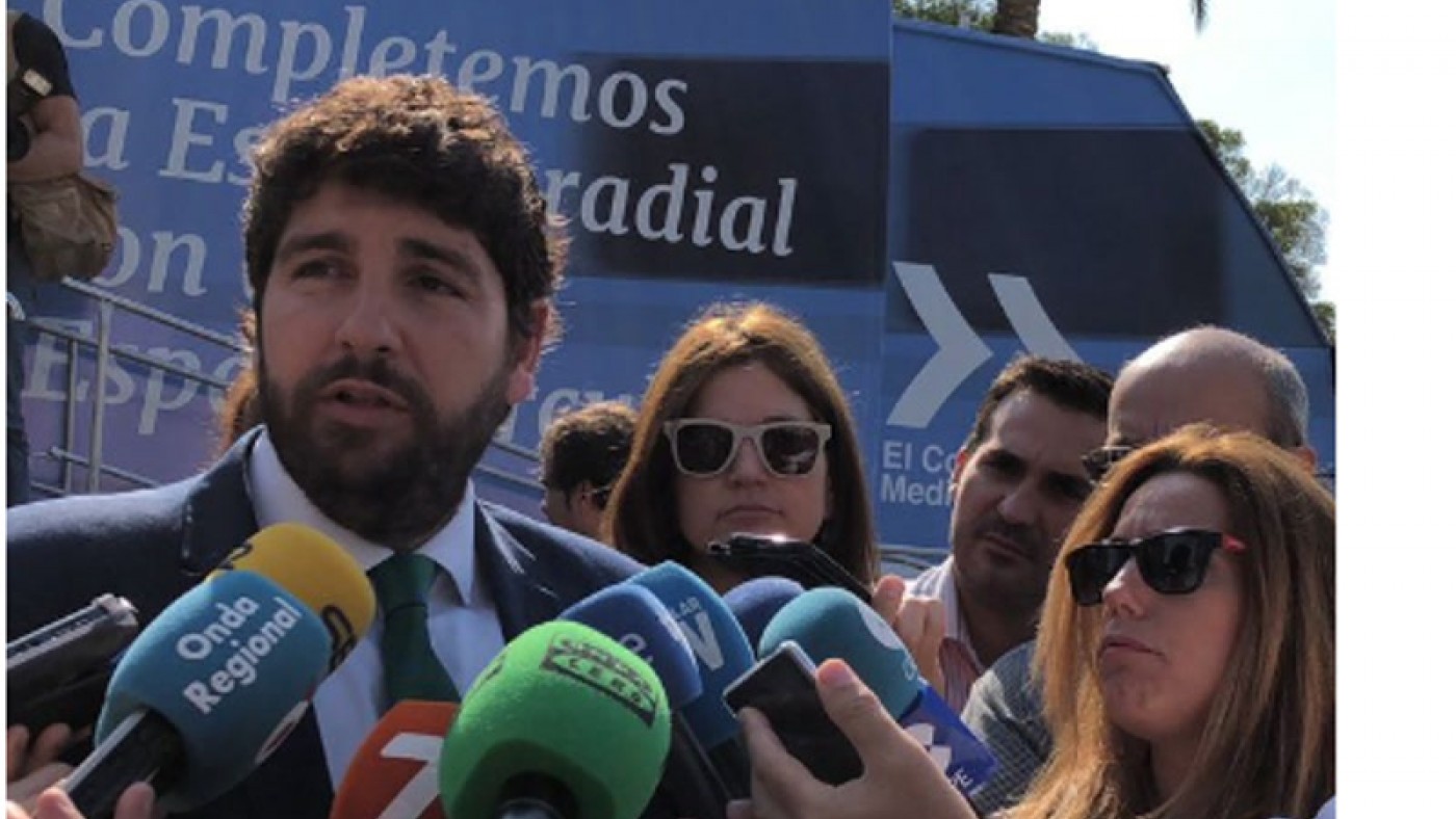 Fernando López Miras en la campaña "Quiero Corredor"