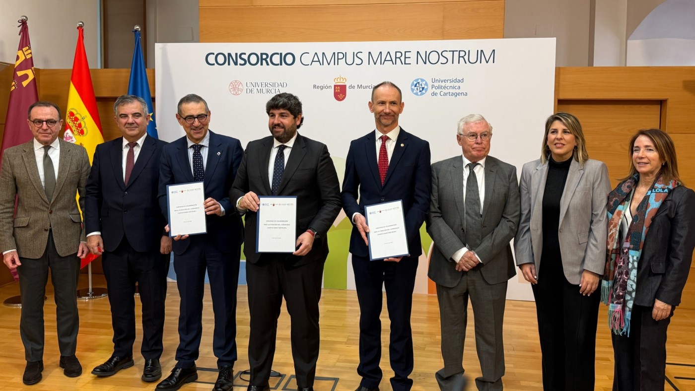 La Región crea el consorcio Campus Mare Nostrum para reforzar la acción conjunta de la UMU y la UPCT