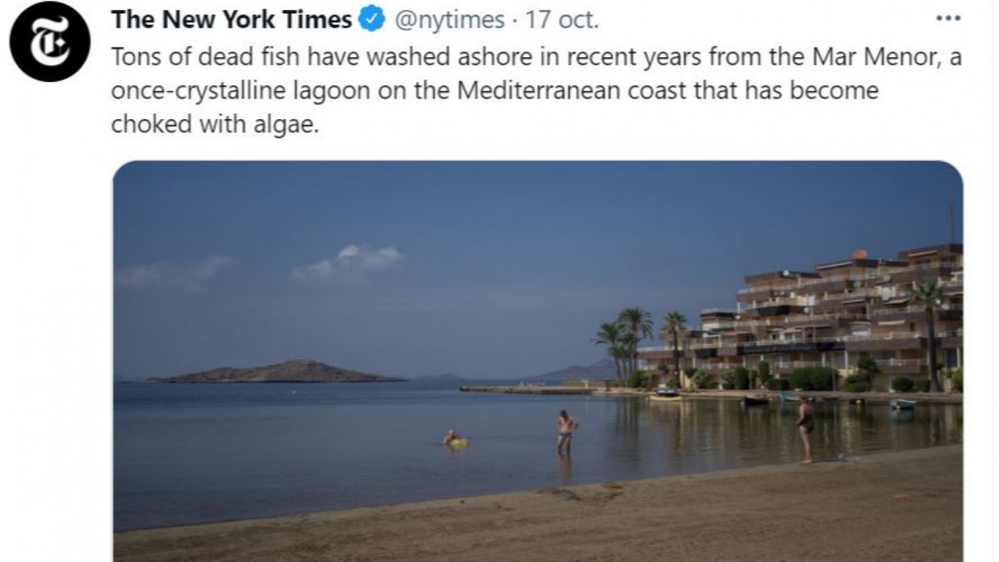 La crisis del Mar Menor llega al 'New York Times'