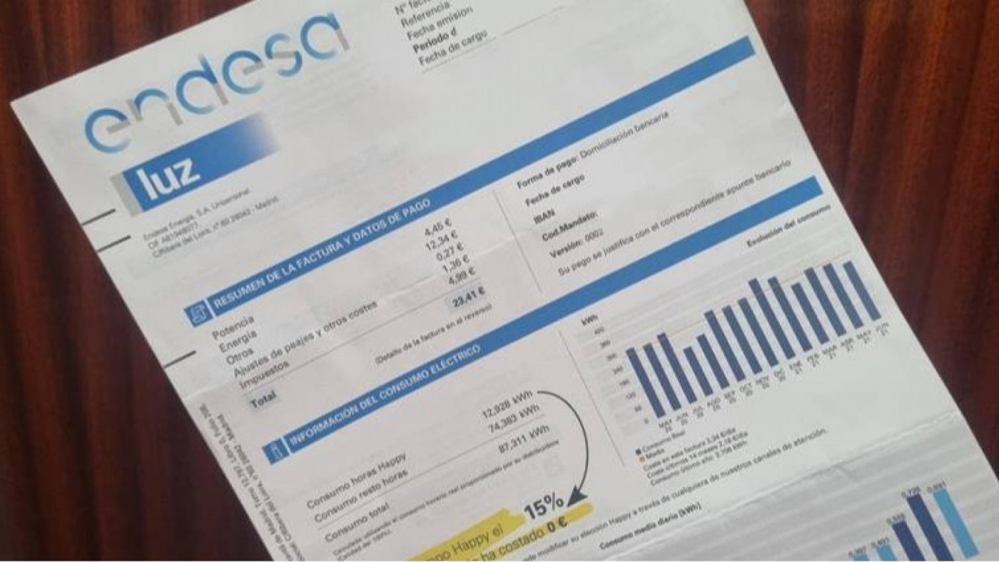 El recibo de la luz sube un 7% en el mes de octubre