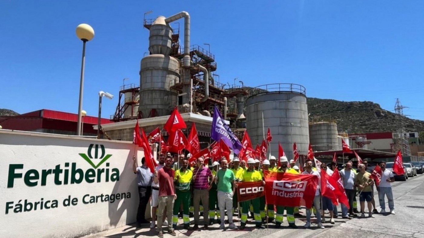 Primera jornada de huelga en Fertiberia
