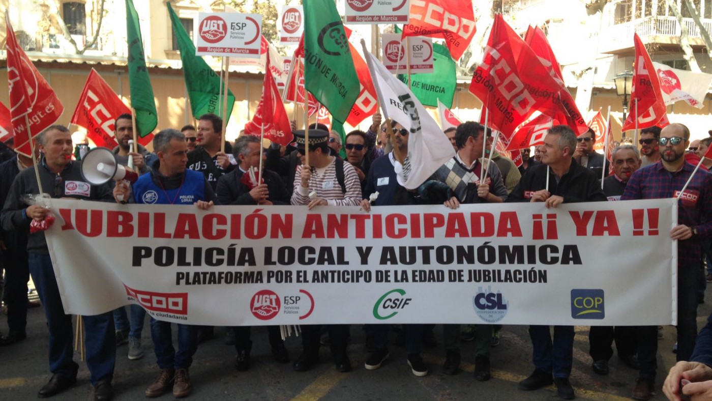 Protesta policial en Murcia