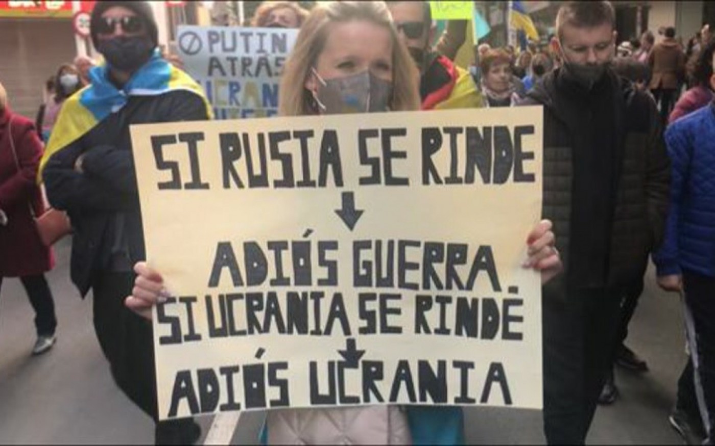 Protestas de los ucranianos en las calles de Murcia
