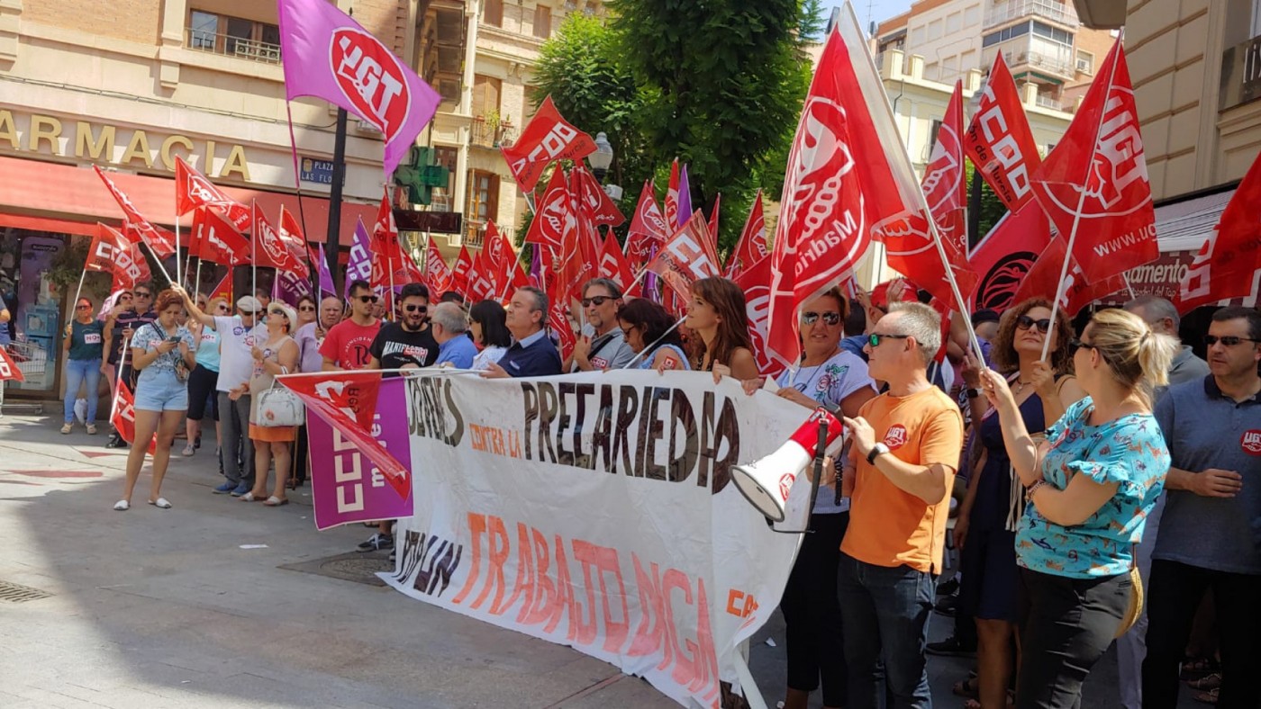 Protesta el pasado jueves en Murcia
