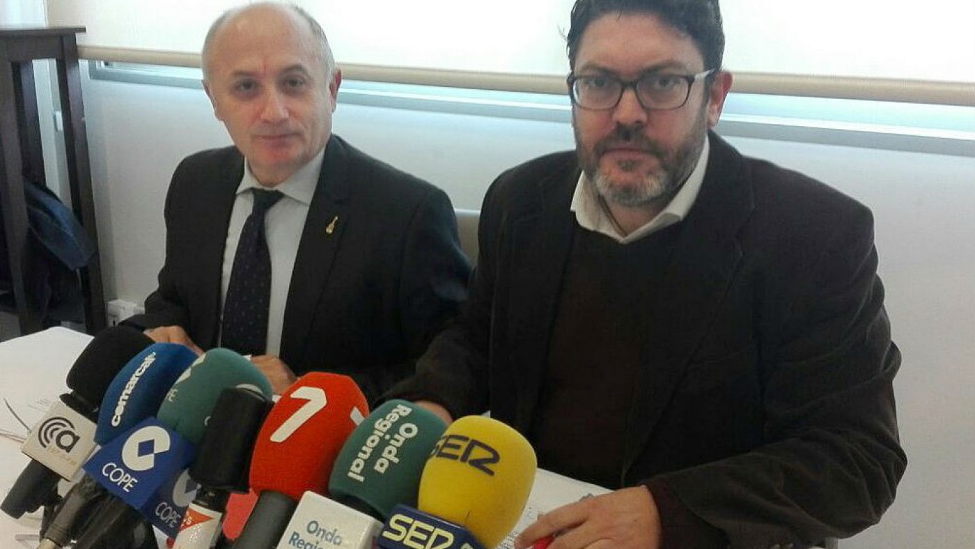 Miguel Sánchez en rueda de prensa en Lorca
