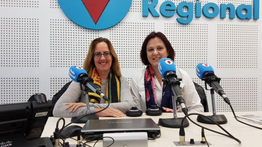Manuela Marín junto a Isabel Franco, candidata de Cs a las autonómicas, en una entrevista en ORM