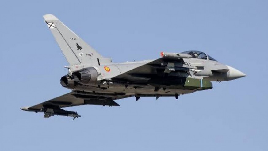 Caza Eurofighter similar a los desplegados por el Ejército del Aire en Lituania