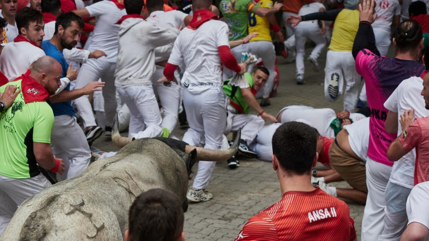 Un corredor de Cehegín resulta herido en el séptimo encierro de San Fermín
