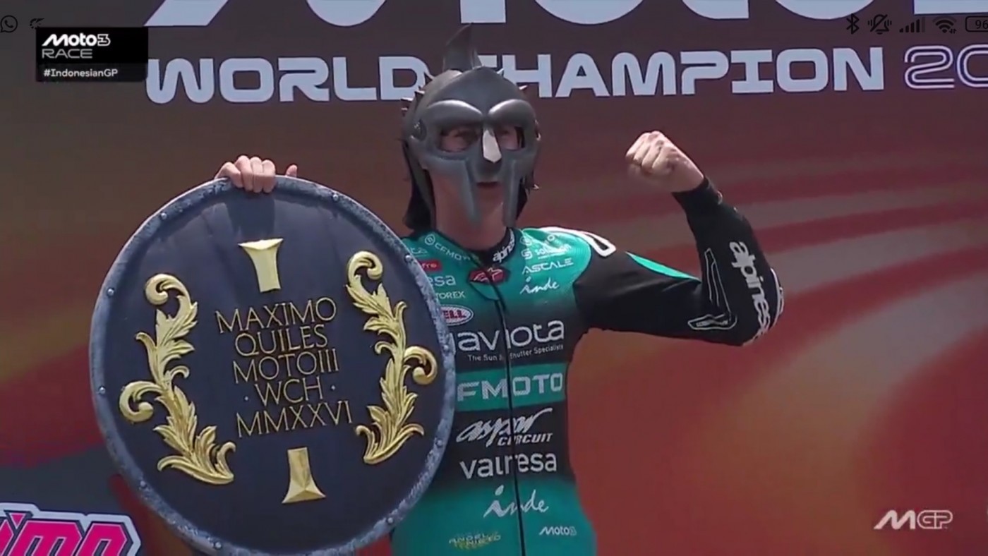 Máximo Quiles, campeón del Mundo de Moto 3