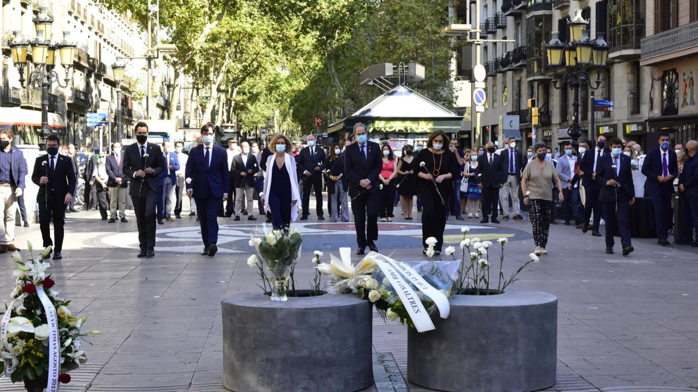 Acto de homenaje a las víctimas de los atentados en Cataluña